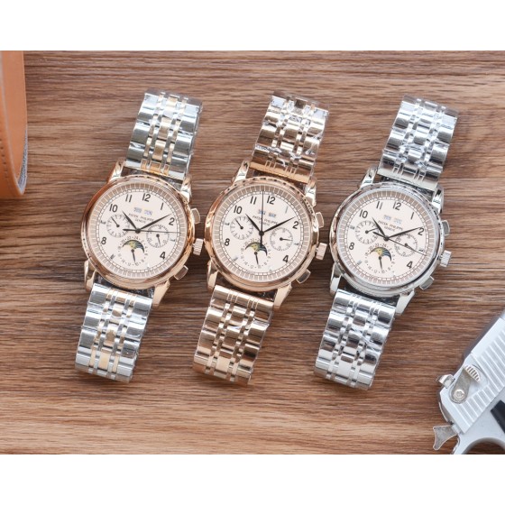 白皮520，金皮540
白钢540，金钢560
男人挚爱   多功能腕表
【最新】：百达翡丽最