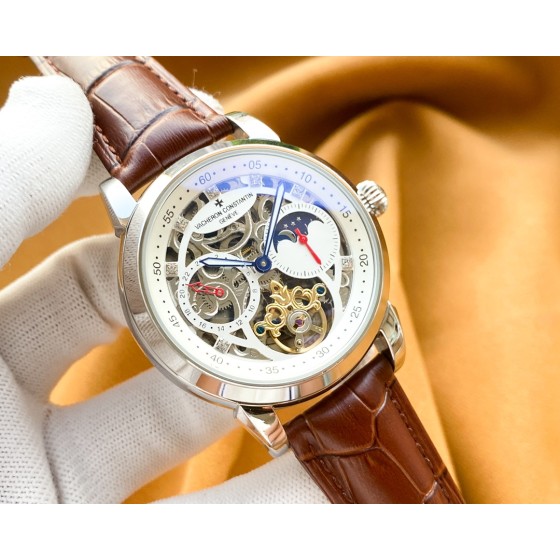 江诗丹顿 Vacheron Constantin精品男士腕表，劲爆镂空设计，技艺精湛，独具匠心，尊贵