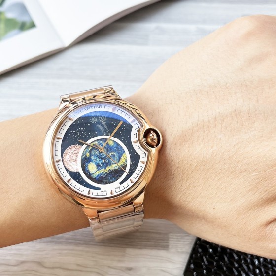 白520 金540 钢30
蓝气球系列 震撼上市
【最新】：卡地亚 三针设计
【类型】：精品男