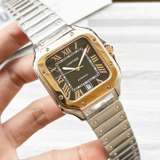 白皮420 金皮440 钢带加20，胶带20
卡地亚山度士桑托斯系列，最强卡地亚山度士 最新升级版