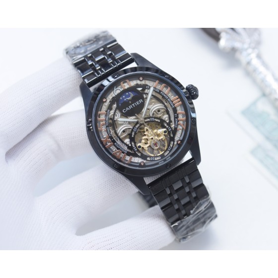 尊享价：520
品牌：卡地亚-CARTIER
类型：男士腕表
壳套：顶级版316精钢L
表带