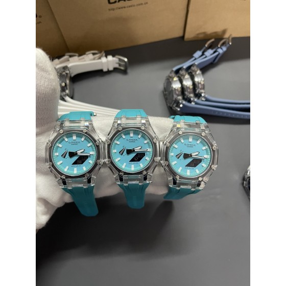 AP农家橡树透明冰川限量
型号：GM-2100A
功能：太阳能、秒表（精确到1/1000秒）世界