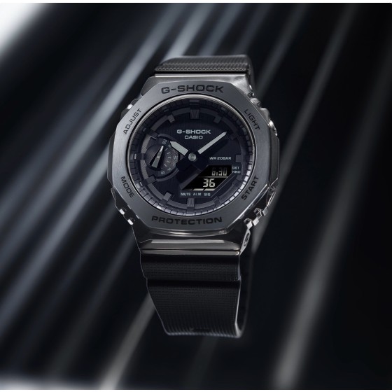 黑武士小钢炮系列限量款
型号：GM-2100
功能：太阳能、秒表（精确到1/1000秒）世界时间