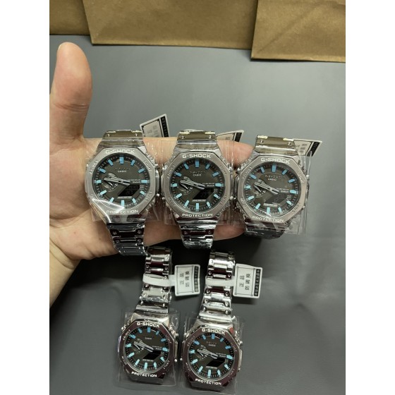 金属八角冰蓝精灵钢带系列
型号GM-B2100
功能：太阳能，秒表（精确到1/1000秒）世界时