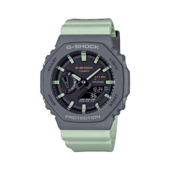 农家橡树限量款
型号：GA-2100
功能：太阳能、秒表（精确到1/1000秒）世界时间，倒计时