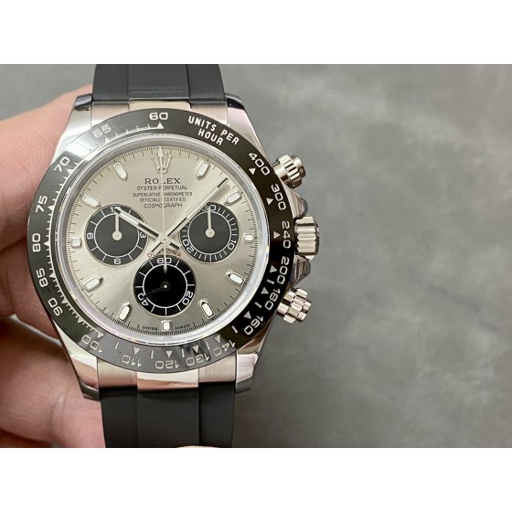 QF 4130配重版本 劳力士迪通拿4130机芯904精钢40mm，胶带款120G,钢带款174G。