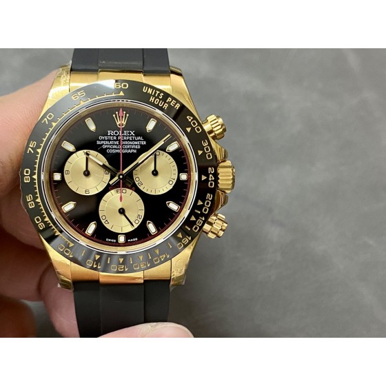 QF 4130配重版本 劳力士迪通拿4130机芯904精钢40mm，胶带款120G,钢带款174G。