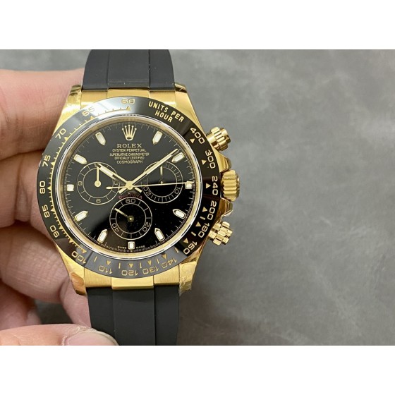 QF 4130配重版本 劳力士迪通拿4130机芯904精钢40mm，胶带款120G,钢带款174G。