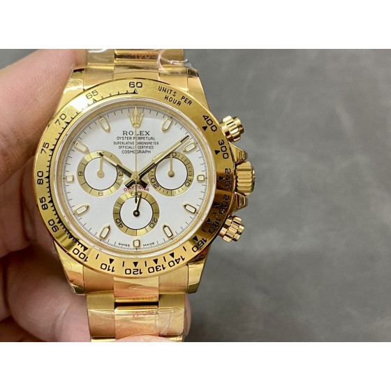 QF 4130配重版本 劳力士迪通拿4130机芯904精钢40mm，胶带款120G,钢带款174G。