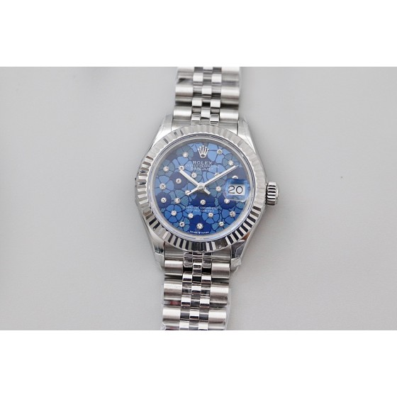 TWS新品 28Mm日志女装腕表，表壳尺寸28Mm 采用18k白金 ，搭配蓝宝石镜面 ，搭配NH05