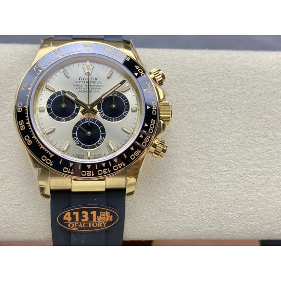 QF 配重版 劳力士Rolex新款迪 最新4131.v6 迪通拿胶带 加重版本 克数重141g 市场