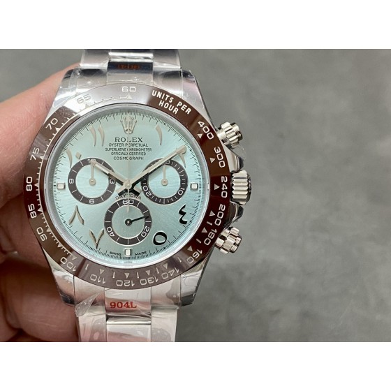 QF 4130配重版本 劳力士迪通拿4130机芯904精钢40mm，胶带款120G,钢带款174G。