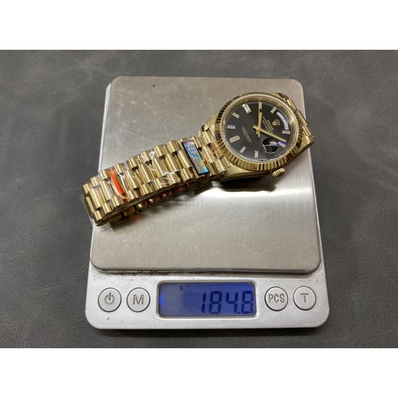 QF 配重版 劳力士 黑冰糖 星期日志双历型 2836机芯 40mm 184G