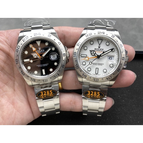 QF 劳力士 GMT探二 探险家二版 3285机芯72小时 904L精钢 42mm