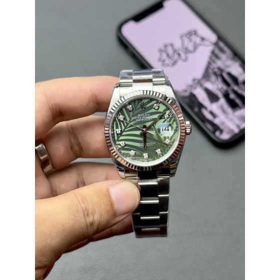 EW 36mm绿棕叶日志 发货实拍