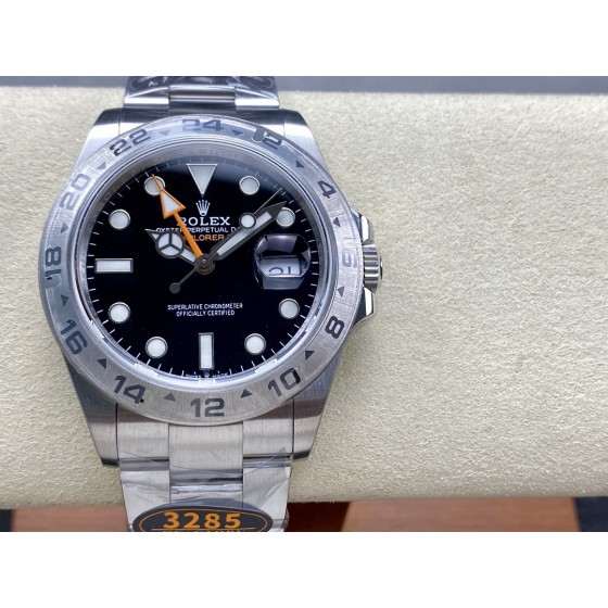 QF 劳力士 GMT探二 探险家二版 3285机芯72小时 904L精钢 42mm