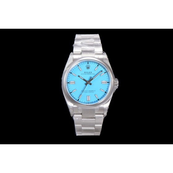 VS限量探索杂志，劳家蚝式恒动系列m126000-0006腕表，蒂芙尼，精钢表壳表链，绿松石蓝色表盘