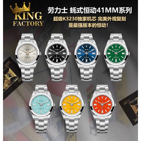 KING ROLEX 蚝式恒动型41mm火爆上市

真正原装正品手表一比一开发的极限复刻！

