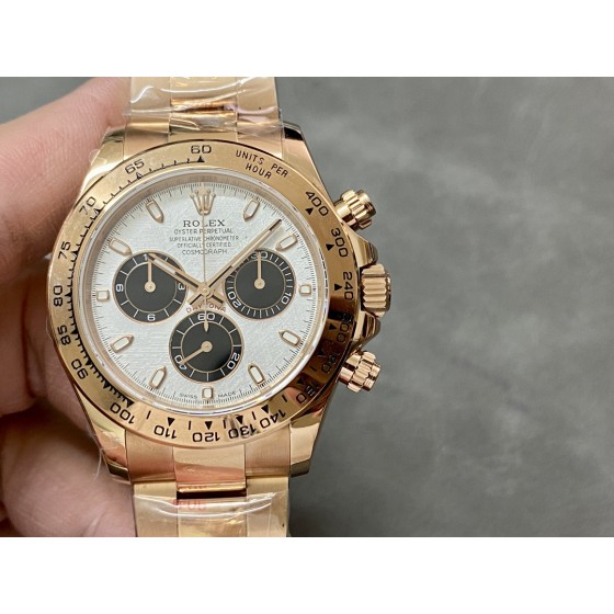 QF 4130配重版本 劳力士迪通拿4130机芯904精钢40mm，胶带款120G,钢带款174G。