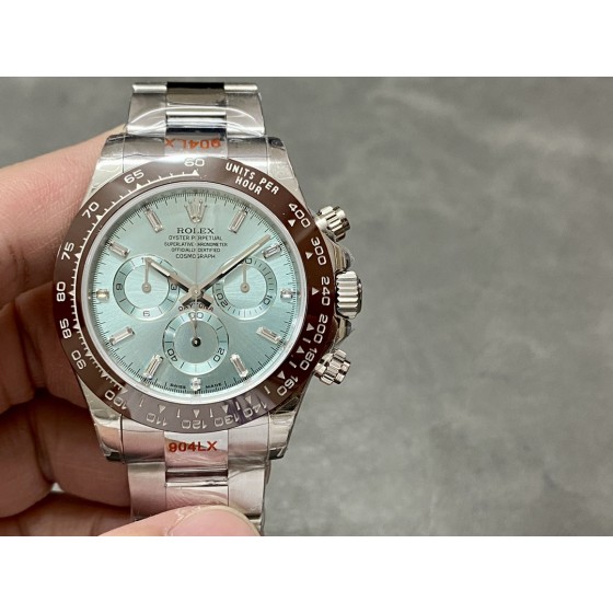 QF 4130配重版本 劳力士迪通拿4130机芯904精钢40mm，胶带款120G,钢带款174G。