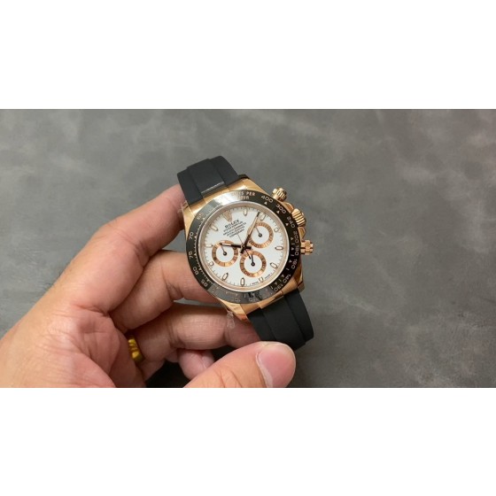 QF 4130配重版本 劳力士迪通拿4130机芯904精钢40mm，胶带款120G,钢带款174G。