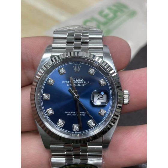 C厂36mm 蓝面钻丁日志 上海3235机芯，新品