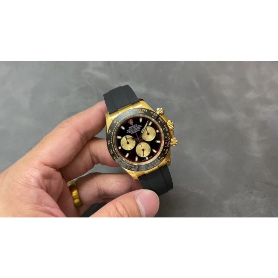 QF 4130配重版本 劳力士迪通拿4130机芯904精钢40mm，胶带款120G,钢带款174G。