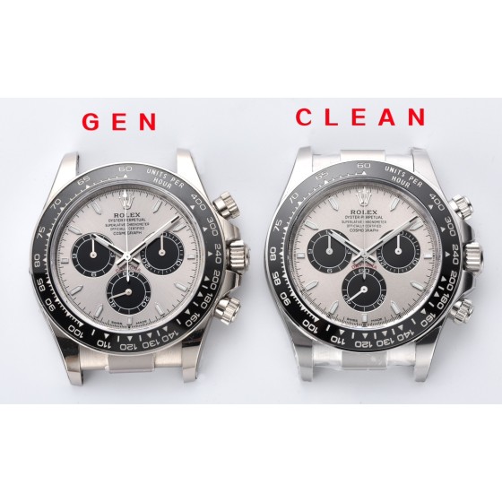 c厂126519水泥灰
其他部分 字钉 夜光 做的也很好/ps:上面有讲到真品4131以后指针的管