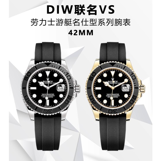DIW联名VS名仕铂金游艇  2022年新品M-226658 劳力士白游艇，金游艇 42mm 搭载一