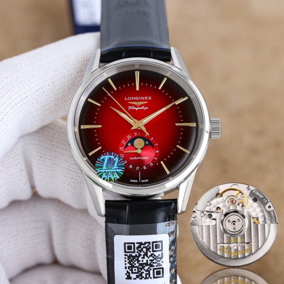 统一1600（三码合一）
3D首推，浪琴军旗经典复刻日月星辰腕表，新款上市！
字面：采用弧形设计