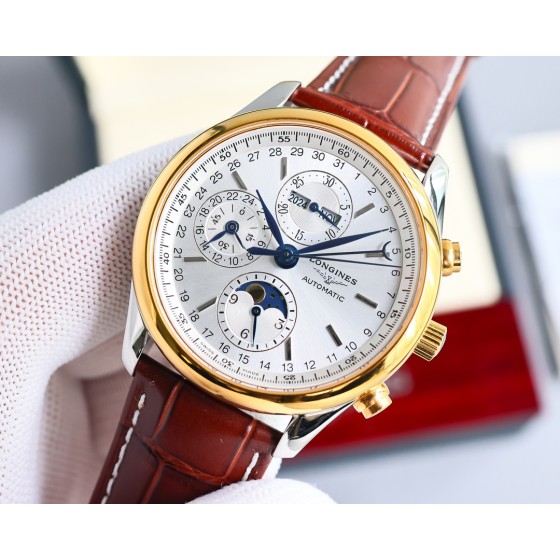 白580-金600。〖V7版名匠系列八针月相〗销量神奇升级版本浪琴-名匠8针月相40mm，浪琴名匠系