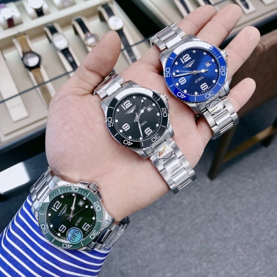 280
浪琴-LONGINES康卡斯系列水中霸主男士腕表，316精钢表壳进口胶带/顶级316精钢高