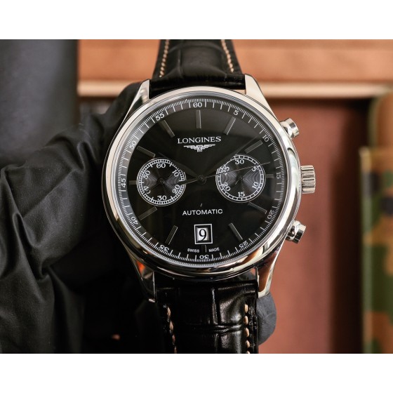 【V7版本2024推荐台湾厂做工】浪琴-LONGINES 名匠系列制表大师机械手表，新款蓝色经典，多