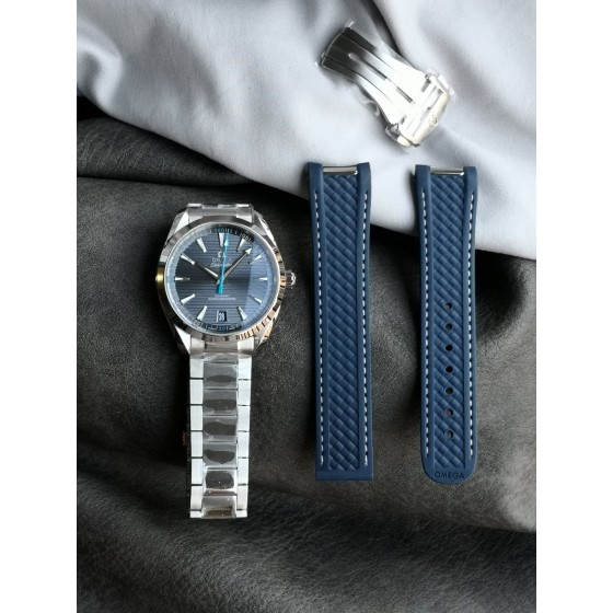 VS限量发售：欧米茄海马系列220.10.41.21.03.002腕表，精钢表壳表链，水平“柚木”纹